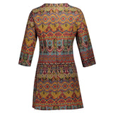 Boho Folk Inspired Geometric Dress