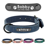 Personalized Leather Dog Collar With Custom Name Tags!